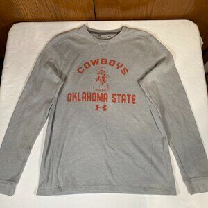 Under Armour Oklahoma State Cowboys Loose T-Shirt Men's M Gray Cotton Blend